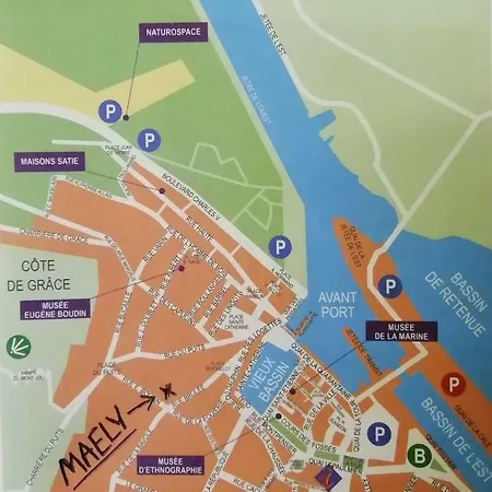 Le Maely, Studio Au Calme, Centre De Honfleur Buitenkant foto